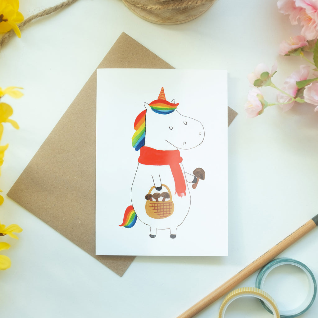 Grußkarte Einhorn Pilz Klappkarte, Einladungskarte, Glückwunschkarte, Hochzeitskarte, Geburtstagskarte, Karte, Einhorn, Einhörner, Einhorn Deko, Pegasus, Unicorn, Pilze, Pilzsammler, Motivation, Spruch, Liebeskummer