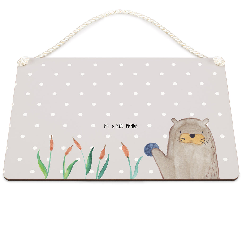 Deko Schild Otter mit Stein Dekoschild, Deko Schild, Schild, Tür Schild, Türschild, Holzschild, Wandschild, Wanddeko, Otter, Fischotter, Seeotter, Otter Seeotter See Otter