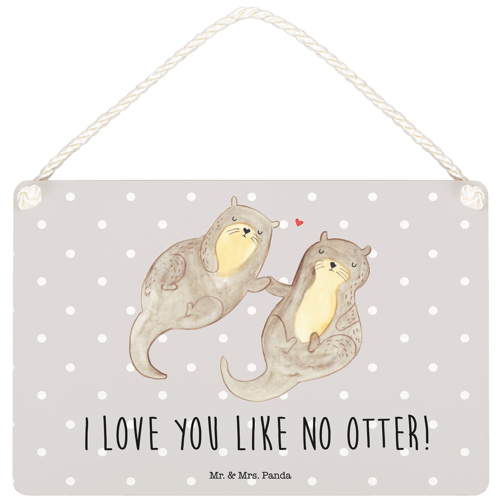 Deko Schild Otter händchenhaltend Dekoschild, Deko Schild, Schild, Tür Schild, Türschild, Holzschild, Wandschild, Wanddeko, Otter, Fischotter, Seeotter, Otter Seeotter See Otter