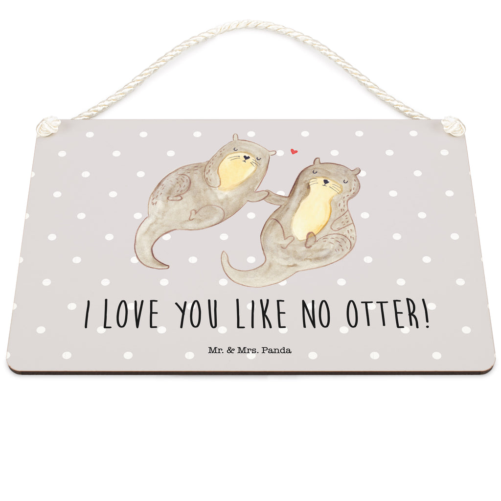 Deko Schild Otter händchenhaltend Dekoschild, Deko Schild, Schild, Tür Schild, Türschild, Holzschild, Wandschild, Wanddeko, Otter, Fischotter, Seeotter, Otter Seeotter See Otter