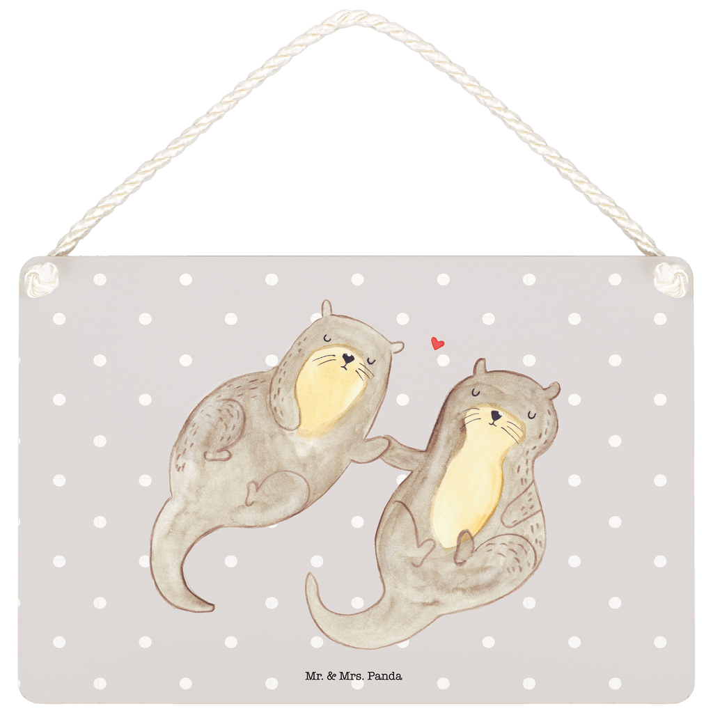 Deko Schild Otter händchenhaltend Dekoschild, Deko Schild, Schild, Tür Schild, Türschild, Holzschild, Wandschild, Wanddeko, Otter, Fischotter, Seeotter, Otter Seeotter See Otter
