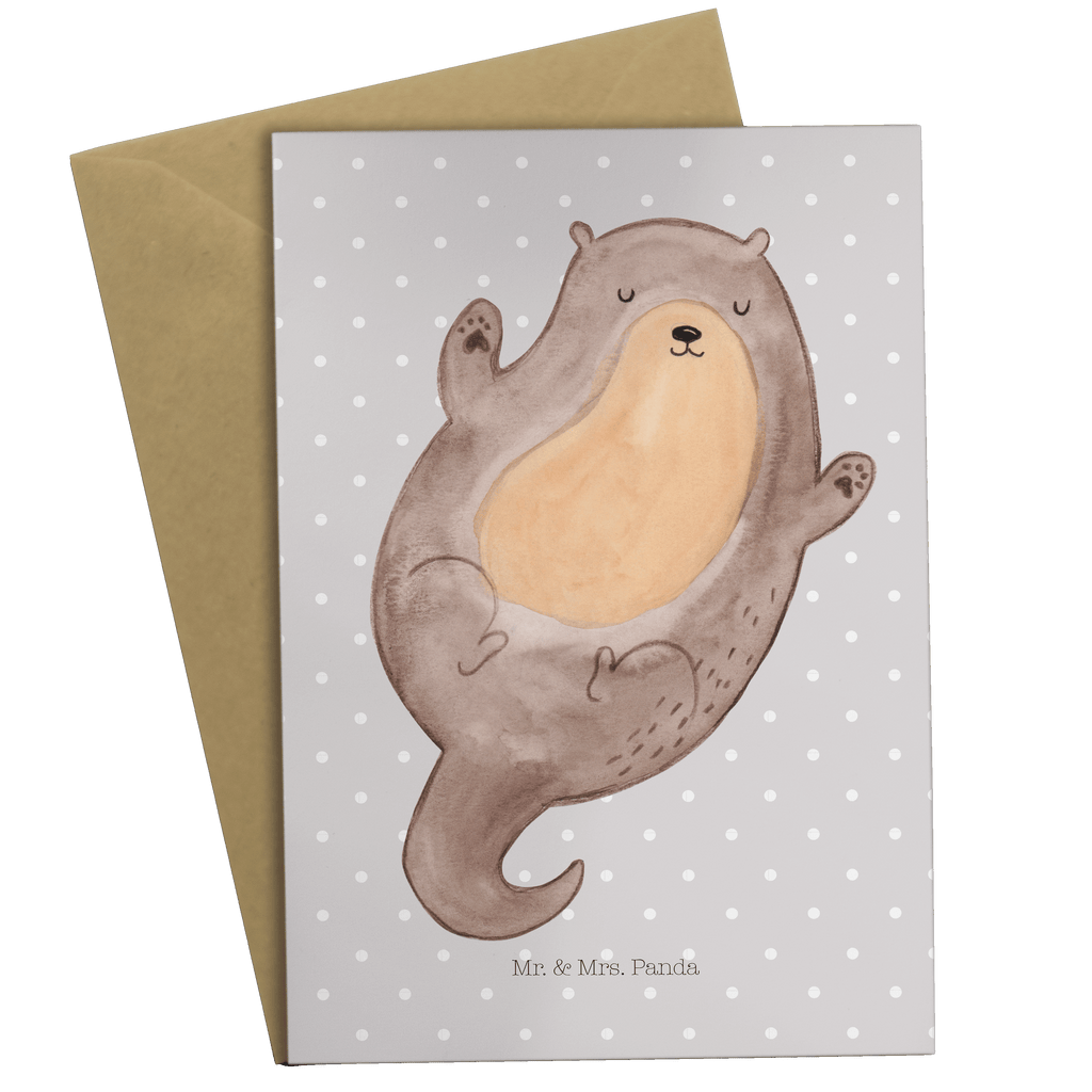 Grußkarte Otter Umarmen Klappkarte, Einladungskarte, Glückwunschkarte, Hochzeitskarte, Geburtstagskarte, Karte, Otter, Fischotter, Seeotter, Otter Seeotter See Otter