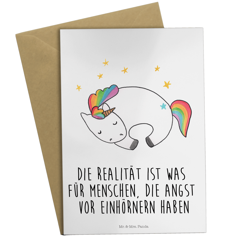 Grußkarte Einhorn Nacht Klappkarte, Einladungskarte, Glückwunschkarte, Hochzeitskarte, Geburtstagskarte, Karte, Einhorn, Einhörner, Einhorn Deko, Pegasus, Unicorn, Träume, Traum, unicorn, Realität, Menschen, Geschenk, Ruhe, Freundin