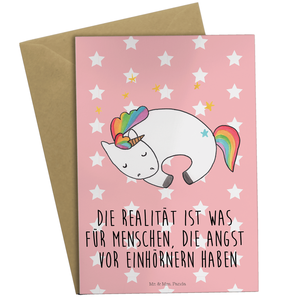 Grußkarte Einhorn Nacht Klappkarte, Einladungskarte, Glückwunschkarte, Hochzeitskarte, Geburtstagskarte, Karte, Einhorn, Einhörner, Einhorn Deko, Pegasus, Unicorn, Träume, Traum, unicorn, Realität, Menschen, Geschenk, Ruhe, Freundin