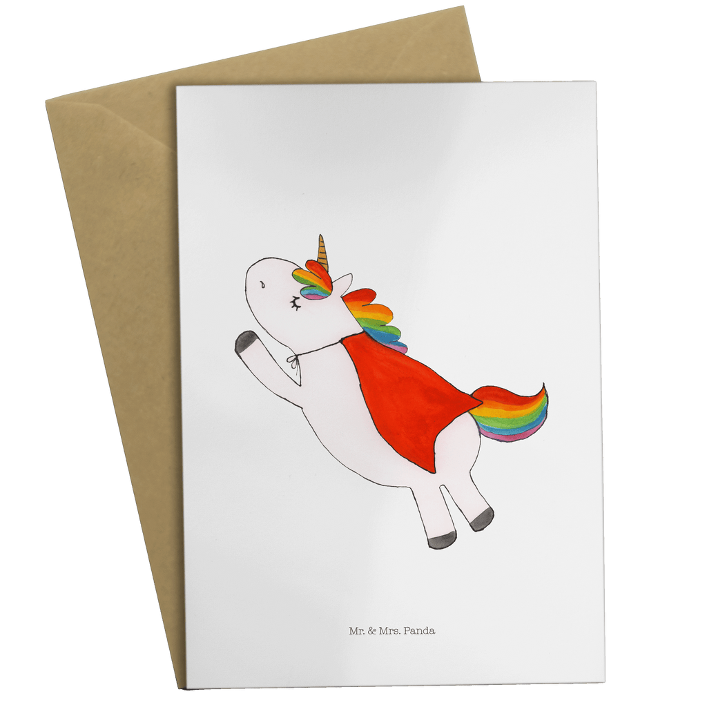 Grußkarte Einhorn Super Klappkarte, Einladungskarte, Glückwunschkarte, Hochzeitskarte, Geburtstagskarte, Karte, Einhorn, Einhörner, Einhorn Deko, Pegasus, Unicorn, Traummann, Superheld, Held, Freundin, Geschenk, Girl, Mädchen