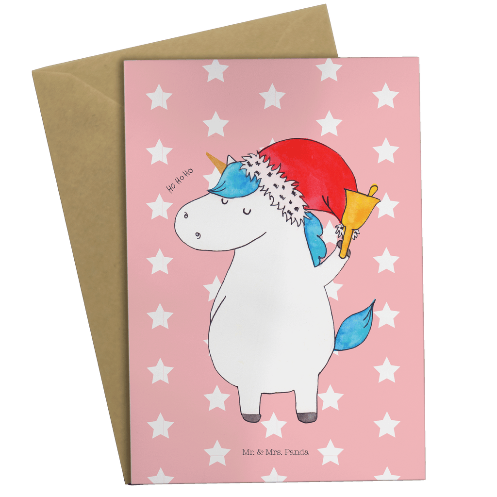 Grußkarte Einhorn Weihnachtsmann Klappkarte, Einladungskarte, Glückwunschkarte, Hochzeitskarte, Geburtstagskarte, Karte, Einhorn, Einhörner, Einhorn Deko, Pegasus, Unicorn, Gin, Schokolade, Schoki, Weihnachten, Weihnachtsmann, Nikolaus, Wunschzettel, Wunschliste, Feenstaub