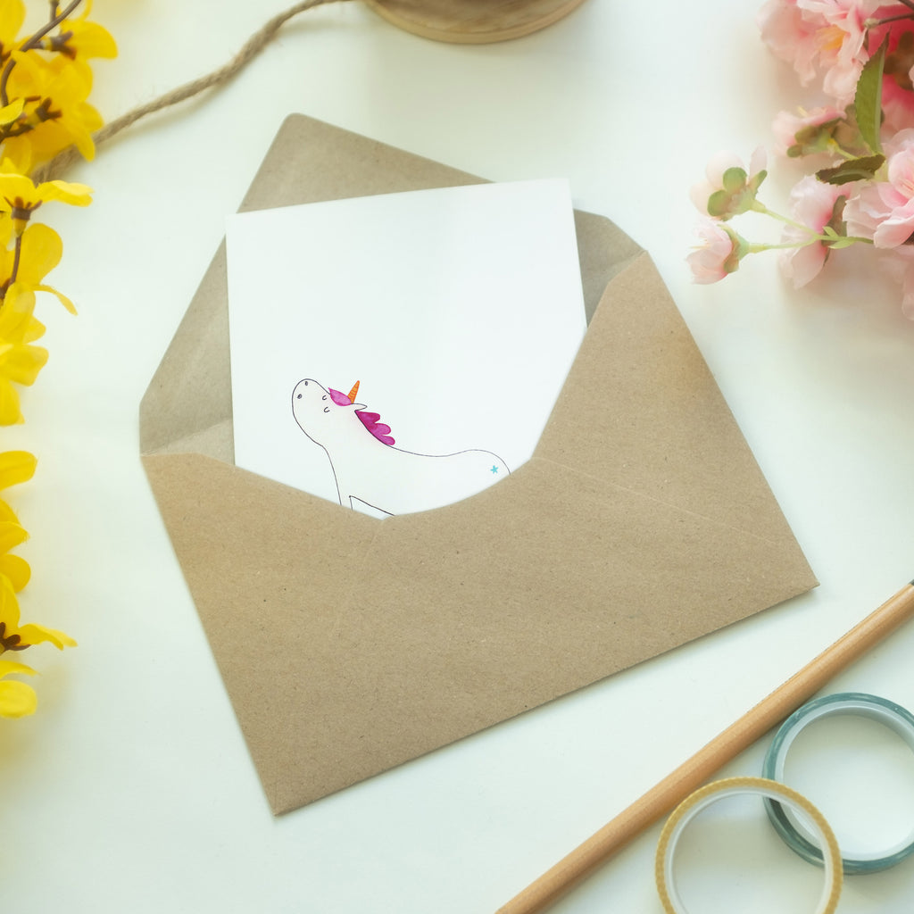Grußkarte Einhorn Yoga Klappkarte, Einladungskarte, Glückwunschkarte, Hochzeitskarte, Geburtstagskarte, Karte, Einhorn, Einhörner, Einhorn Deko, Pegasus, Unicorn, Yoga, Namaste, Achtsamkeit, Entspannung, Joga, Yogamatte, Sport, lustig, witzig, süß