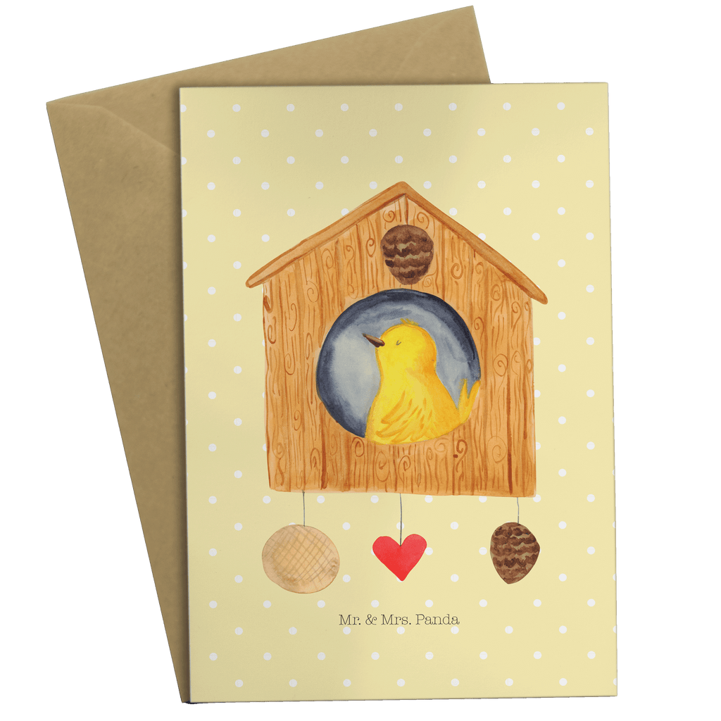 Grußkarte Vogelhaus Klappkarte, Einladungskarte, Glückwunschkarte, Hochzeitskarte, Geburtstagskarte, Karte, Tiermotive, Gute Laune, lustige Sprüche, Tiere, Vogel, Vögel, Vogelhaus, Vogelhäuschen, Home sweet home, Zuhause, Nest, Eigenheim, Familie, Wohnung, Haus, unser Haus, Lieblingsort, Castle