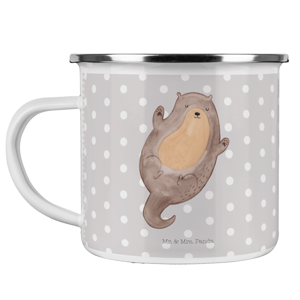 Camping Emaille Tasse Otter Umarmen Campingtasse, Trinkbecher, Metalltasse, Outdoor Tasse, Emaille Trinkbecher, Blechtasse Outdoor, Emaille Campingbecher, Edelstahl Trinkbecher, Metalltasse für Camping, Kaffee Blechtasse, Camping Tasse Metall, Otter, Fischotter, Seeotter, Otter Seeotter See Otter