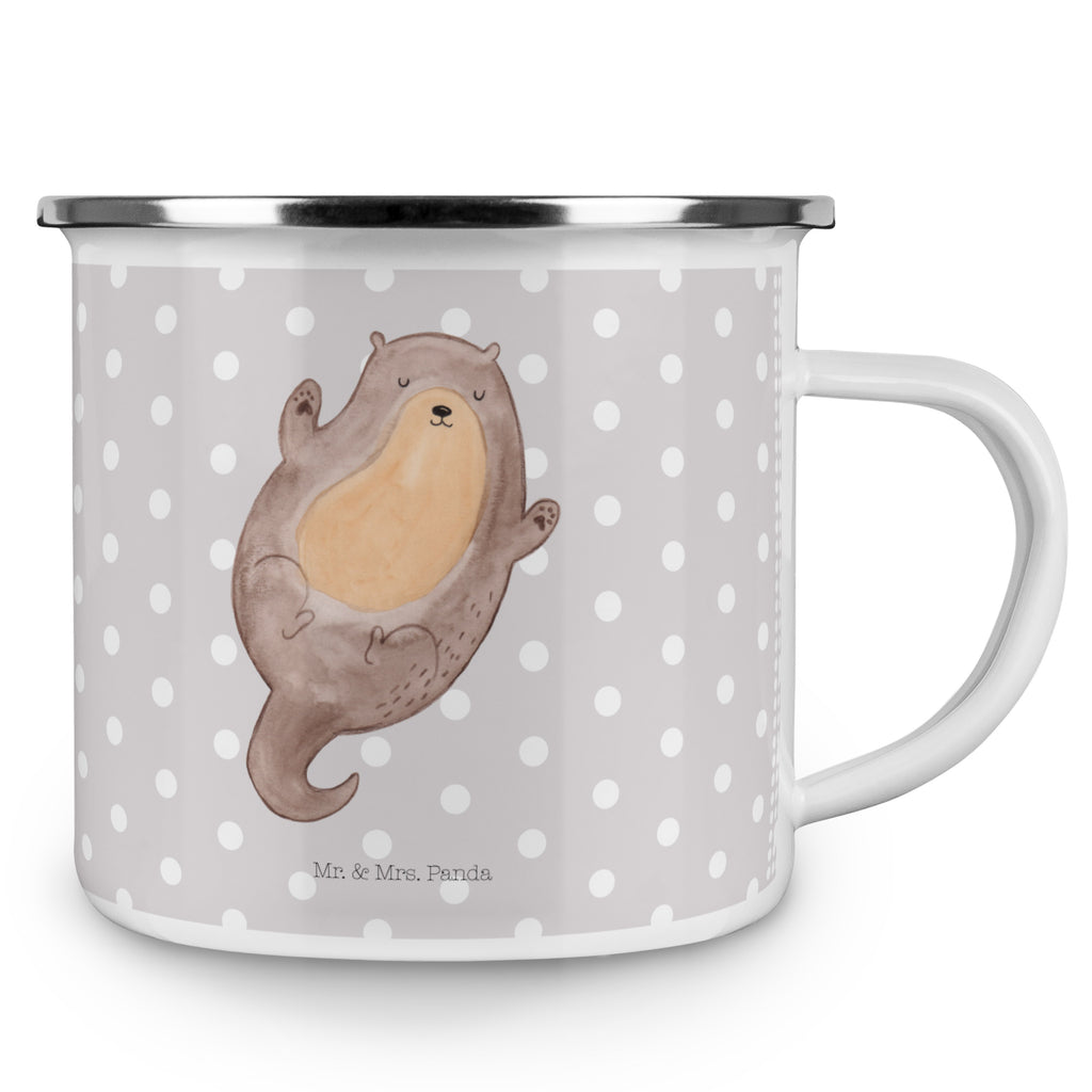 Camping Emaille Tasse Otter Umarmen Campingtasse, Trinkbecher, Metalltasse, Outdoor Tasse, Emaille Trinkbecher, Blechtasse Outdoor, Emaille Campingbecher, Edelstahl Trinkbecher, Metalltasse für Camping, Kaffee Blechtasse, Camping Tasse Metall, Otter, Fischotter, Seeotter, Otter Seeotter See Otter