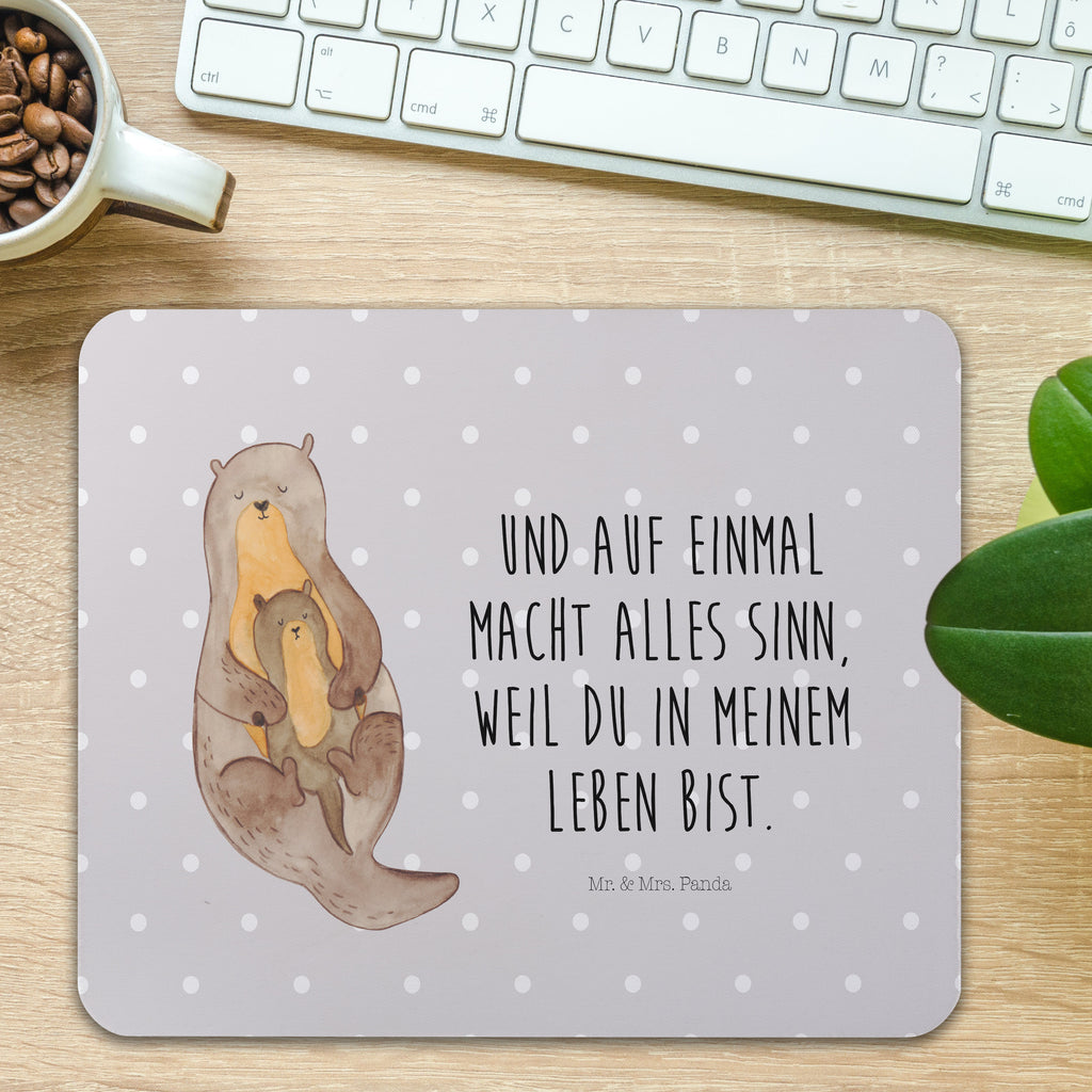 Mauspad Otter mit Kind Mousepad, Computer zubehör, Büroausstattung, PC Zubehör, Arbeitszimmer, Mauspad, Einzigartiges Mauspad, Designer Mauspad, Otter, Fischotter, Seeotter, Otter Seeotter See Otter