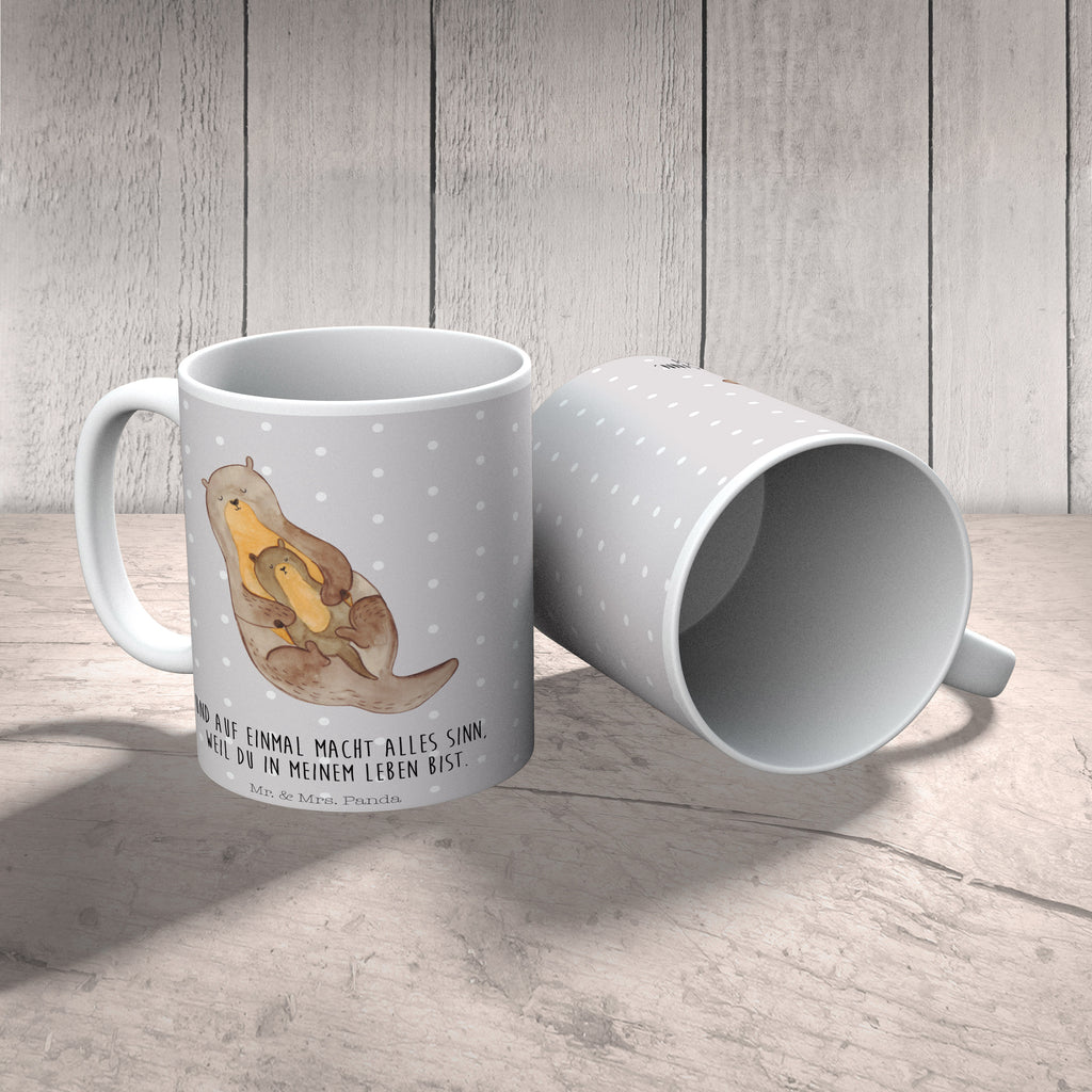 Tasse Otter mit Kind Otter Seeotter See Otter Becher, Kaffeetasse, Kaffeebecher, Tee, Frühstück, Büro  Otter,  Fischotter,  Seeotter