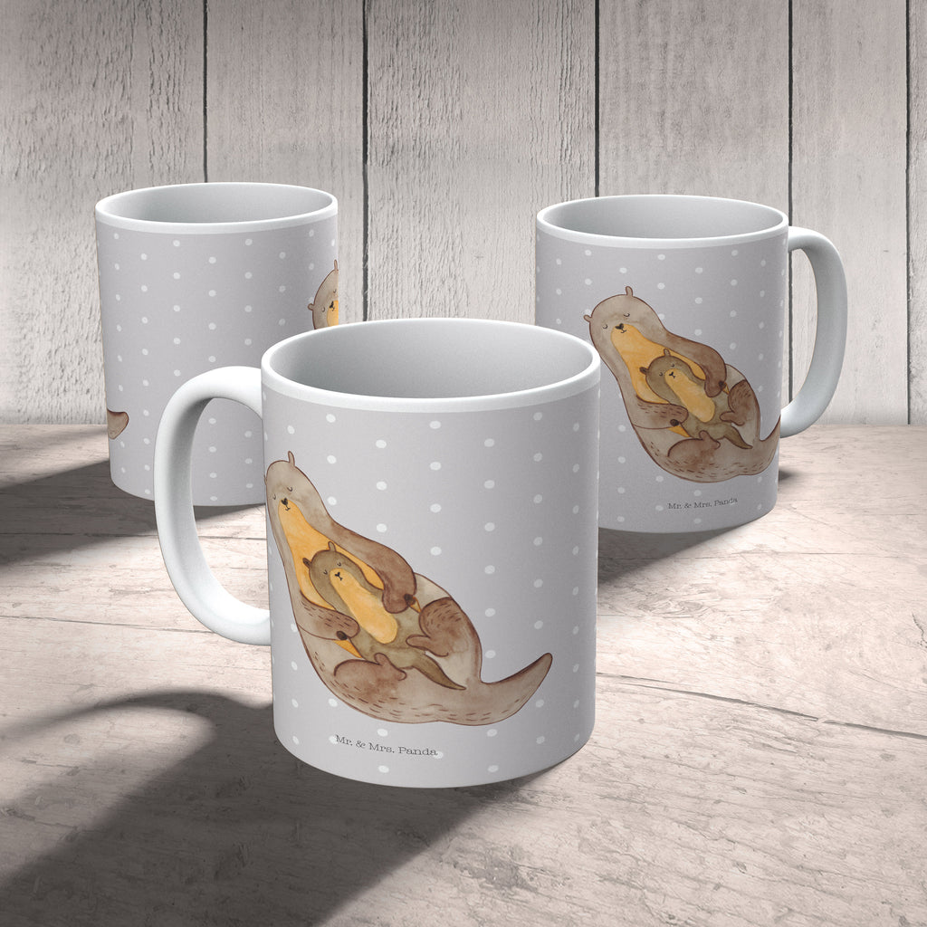 Tasse Otter mit Kind Otter Seeotter See Otter Becher, Kaffeetasse, Kaffeebecher, Tee, Frühstück, Büro  Otter,  Fischotter,  Seeotter