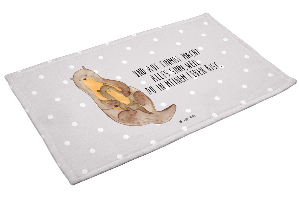 Gäste Handtuch Otter mit Kind Gästetuch, Reisehandtuch, Sport Handtuch, Frottier, Kinder Handtuch, Otter, Fischotter, Seeotter, Otter Seeotter See Otter