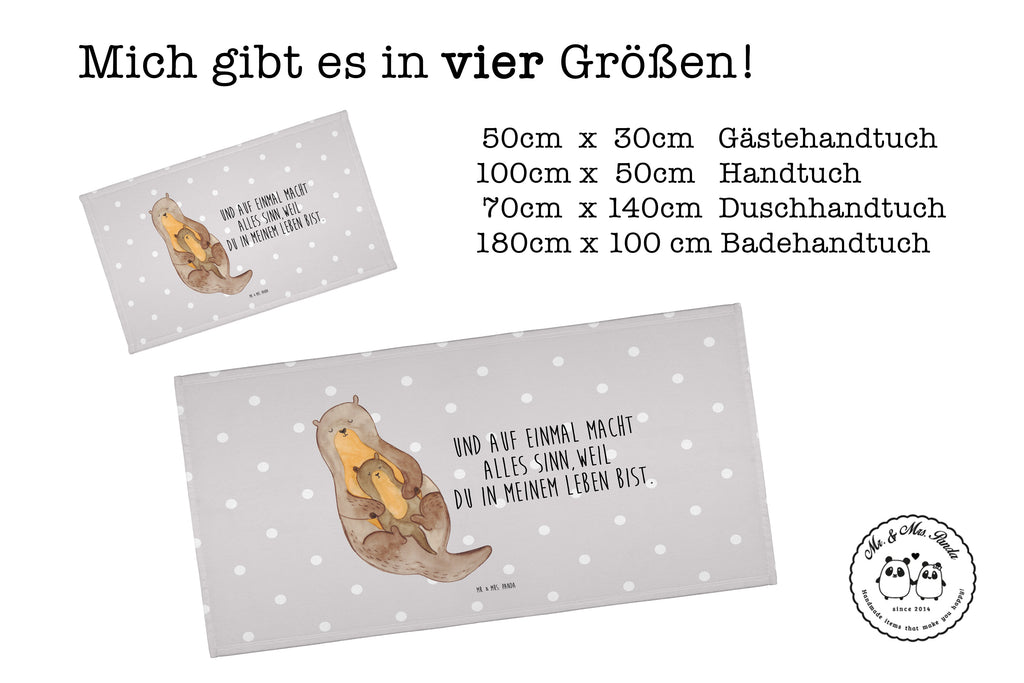 Gäste Handtuch Otter mit Kind Gästetuch, Reisehandtuch, Sport Handtuch, Frottier, Kinder Handtuch, Otter, Fischotter, Seeotter, Otter Seeotter See Otter