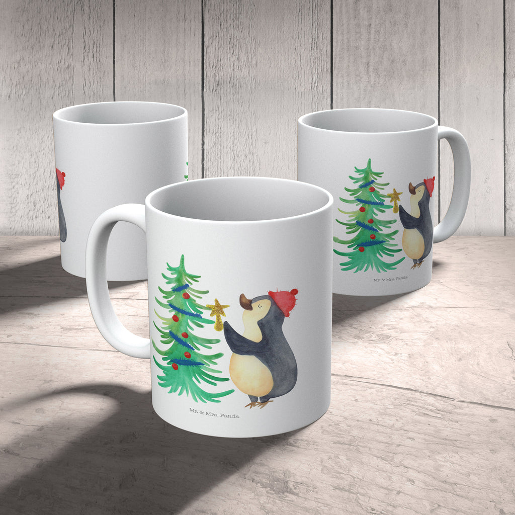 Kindertasse Pinguin Weihnachtsbaum Kunststoff Tasse, Kindergarten, Tasse, Trinkbecher, Camping Becher, Kaffeetasse, Kunststoffbecher, Kindergartenbecher, Outdoorgeschirr, Kunststoffgeschirr, Reisebecher, Reisetasse, Kinderbecher, Winter, Weihnachten, Weihnachtsdeko, Nikolaus, Advent, Heiligabend, Wintermotiv, Pinguin