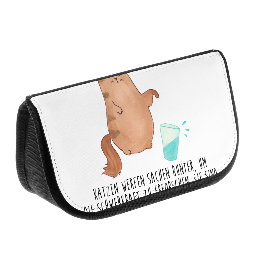 Kosmetiktasche Katze Wasserglas Kosmetikbeutel, Kulturtasche, Kulturbeutel, Schminktasche, Make-Up Tasche, Katze, Katzenmotiv, Katzenfan, Katzendeko, Katzenfreund, Katzenliebhaber, Katzenprodukte, Katzenartikel, Katzenaccessoires, Katzensouvenirs, Katzenliebhaberprodukte, Katzenmotive, Katzen, Kater, Mietze, Cat, Cats, Katzenhalter, Katzenbesitzerin, Haustier, Wasser, Glas