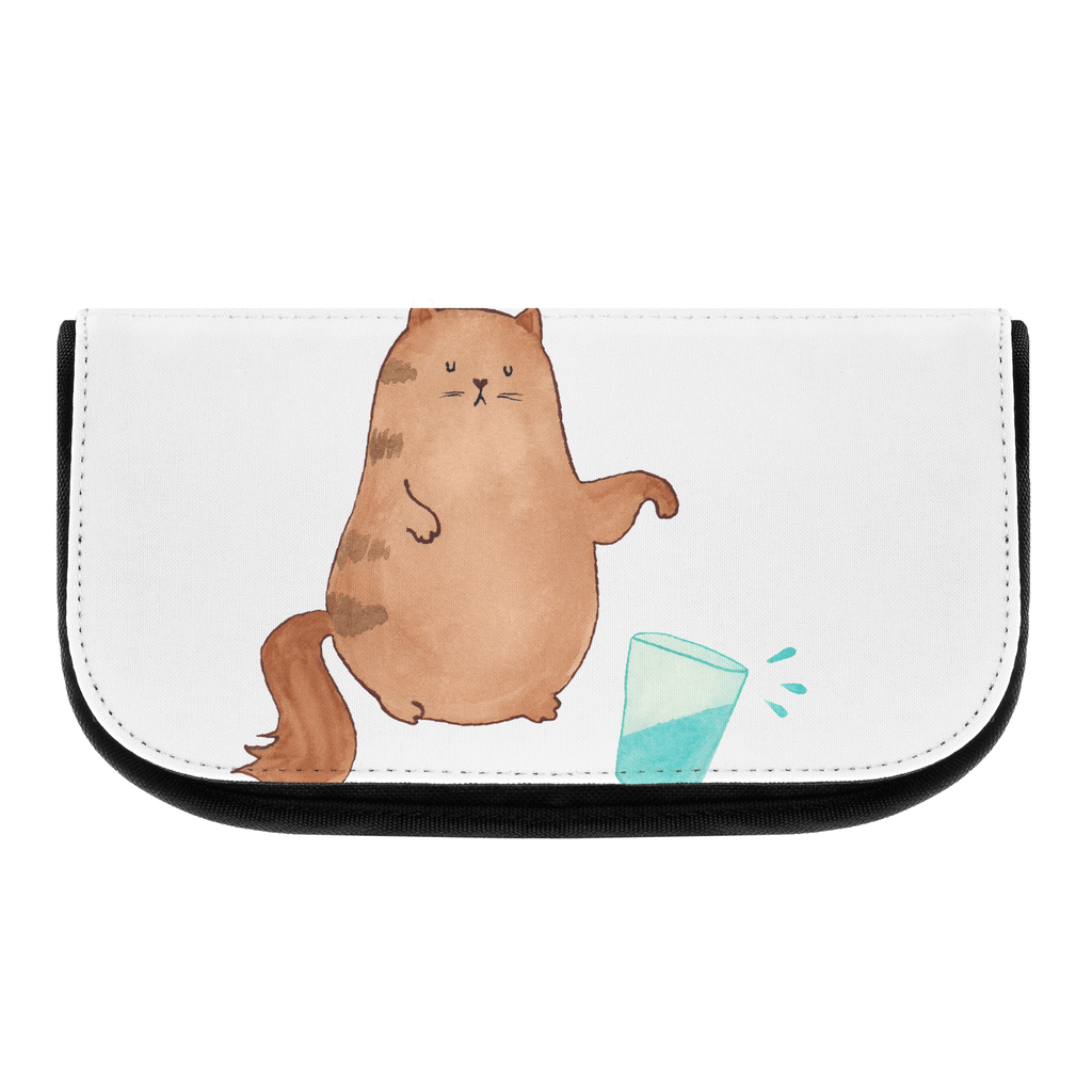 Kosmetiktasche Katze Wasserglas Kosmetikbeutel, Kulturtasche, Kulturbeutel, Schminktasche, Make-Up Tasche, Katze, Katzenmotiv, Katzenfan, Katzendeko, Katzenfreund, Katzenliebhaber, Katzenprodukte, Katzenartikel, Katzenaccessoires, Katzensouvenirs, Katzenliebhaberprodukte, Katzenmotive, Katzen, Kater, Mietze, Cat, Cats, Katzenhalter, Katzenbesitzerin, Haustier, Wasser, Glas