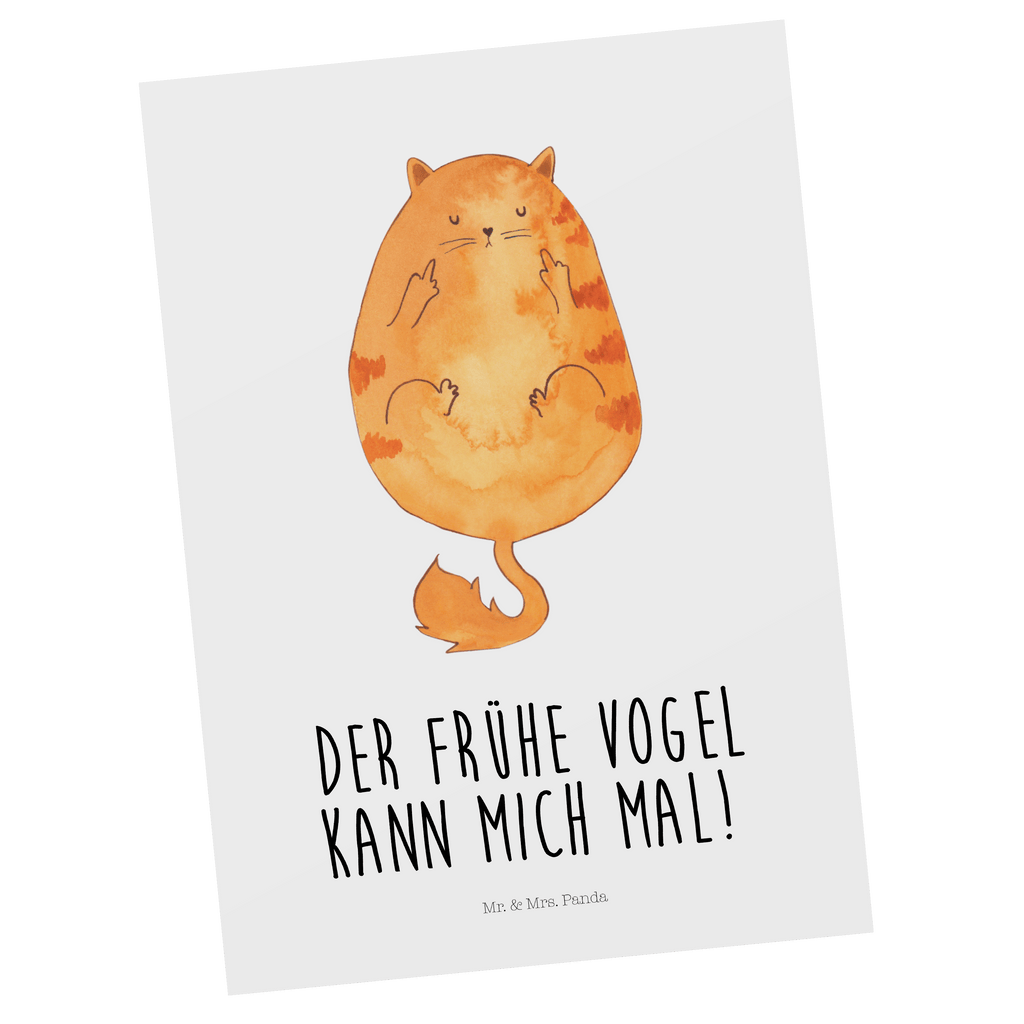 Postkarte Katze Frühaufsteher Geschenkkarte, Grußkarte, Karte, Einladung, Ansichtskarte, Geburtstagskarte, Einladungskarte, Dankeskarte, Katze, Katzenmotiv, Katzenfan, Katzendeko, Katzenfreund, Katzenliebhaber, Katzenprodukte, Katzenartikel, Katzenaccessoires, Katzensouvenirs, Katzenliebhaberprodukte, Katzenmotive, Der frühe Vogel kann mich mal, Morgenmuffel, Frühaufsteher, Kaffee, Katzen, Kater, Mietze