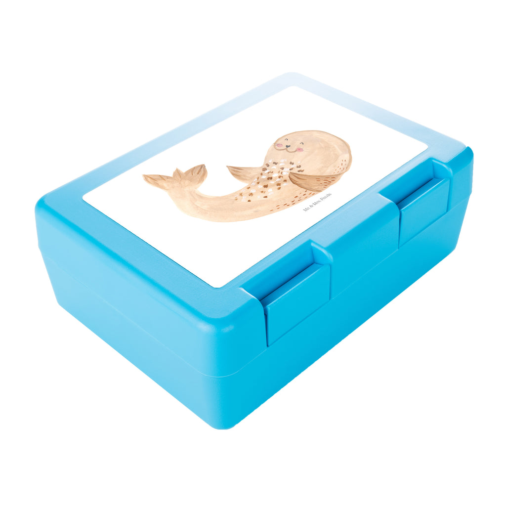 Brotdose Robbe liegend Brotbox, Snackbox, Lunch box, Butterbrotdose, Brotzeitbox, Tiermotive, Gute Laune, lustige Sprüche, Tiere, Robbe, Robben, Seehund, Strand, Meerestier, Ostsee, Nordsee, Lachen, Freude