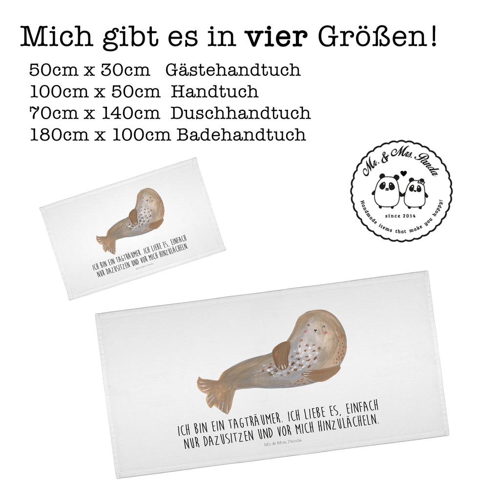 Gäste Handtuch Robbe lachend Gästetuch, Reisehandtuch, Sport Handtuch, Frottier, Kinder Handtuch, Tiermotive, Gute Laune, lustige Sprüche, Tiere, Robbe, Robben, Seehund, Strand, Meerestier, Ostsee, Nordsee