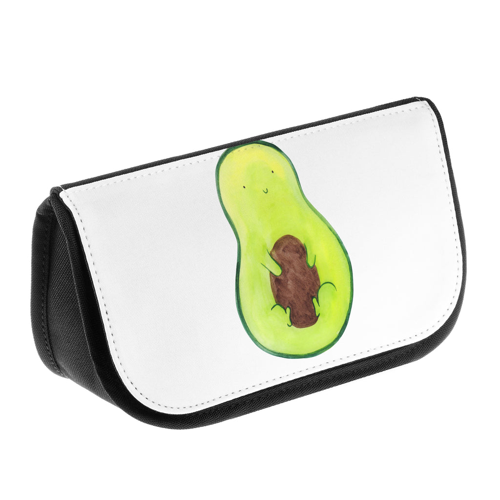 Kosmetiktasche Avocado mit Kern Kosmetikbeutel, Kulturtasche, Kulturbeutel, Schminktasche, Make-Up Tasche, Avocado, Veggie, Vegan, Gesund, Avokado, Avocadokern, Kern, Pflanze, Spruch Leben