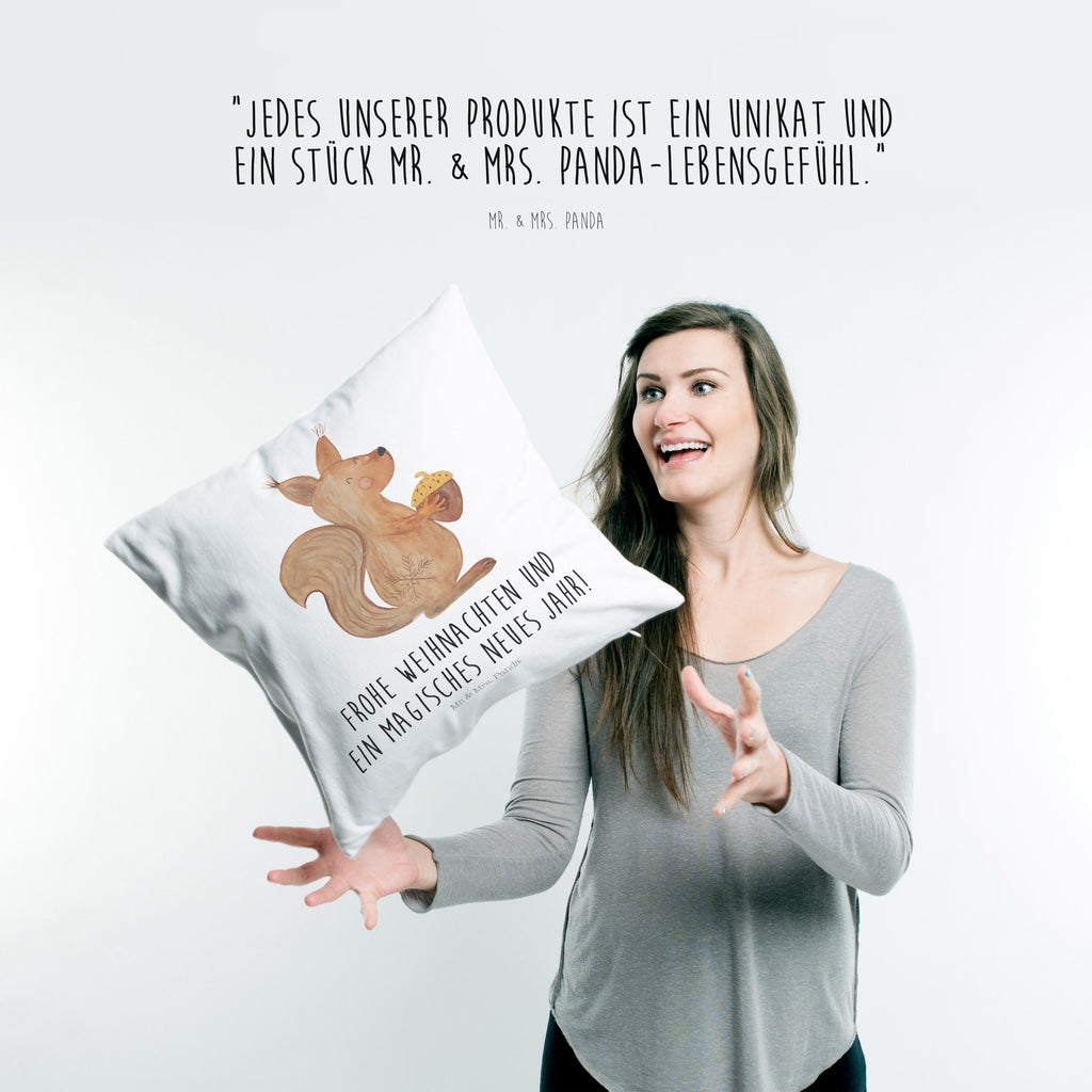 40x40 Kissen Eichhörnchen Weihnachtszeit Kissenhülle, Kopfkissen, Sofakissen, Dekokissen, Motivkissen, Winter, Weihnachten, Weihnachtsdeko, Nikolaus, Advent, Heiligabend, Wintermotiv, Frohe Weihnachten, Frohes neues Jahr, Guten Rutsch, Weihnachtsmotiv, Weihnachtsgruß, Neujahr, Vogel