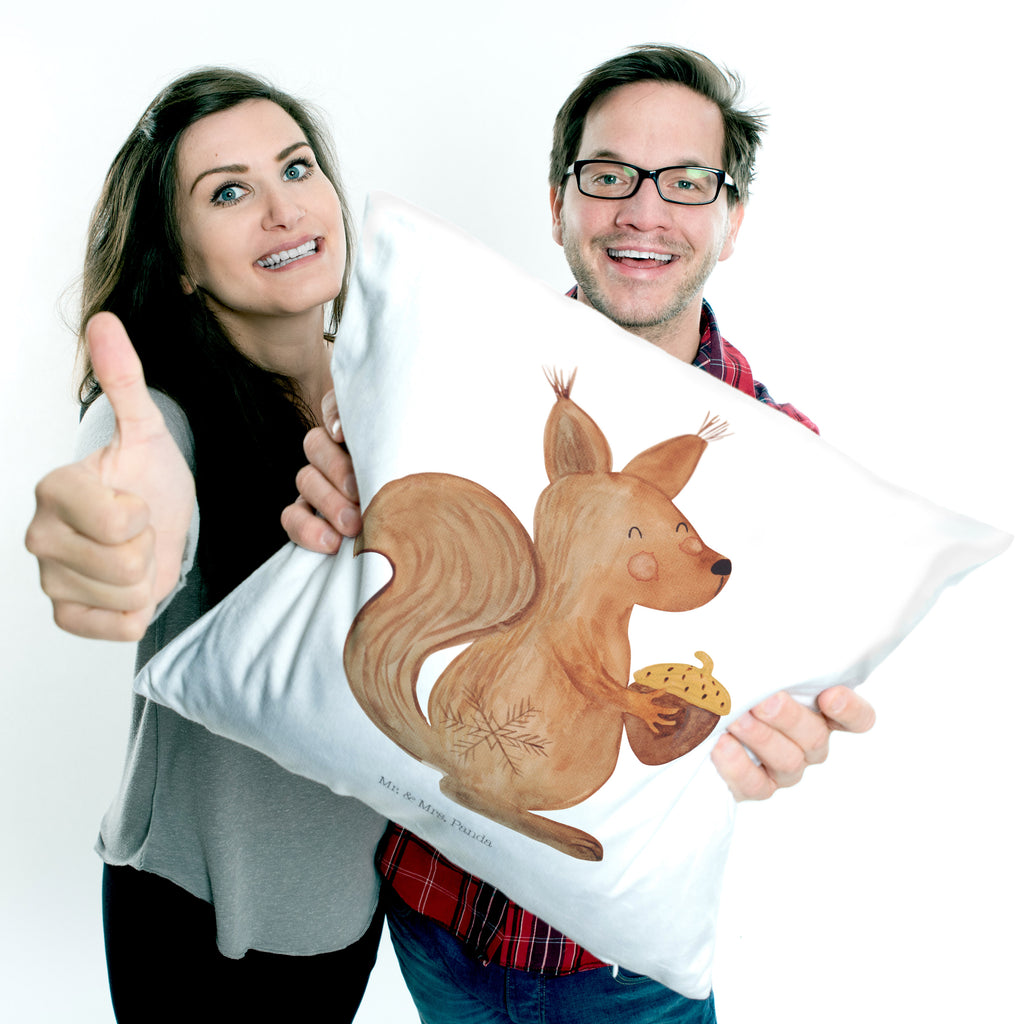 40x40 Kissen Eichhörnchen Weihnachtszeit Kissenhülle, Kopfkissen, Sofakissen, Dekokissen, Motivkissen, Winter, Weihnachten, Weihnachtsdeko, Nikolaus, Advent, Heiligabend, Wintermotiv, Frohe Weihnachten, Frohes neues Jahr, Guten Rutsch, Weihnachtsmotiv, Weihnachtsgruß, Neujahr, Vogel