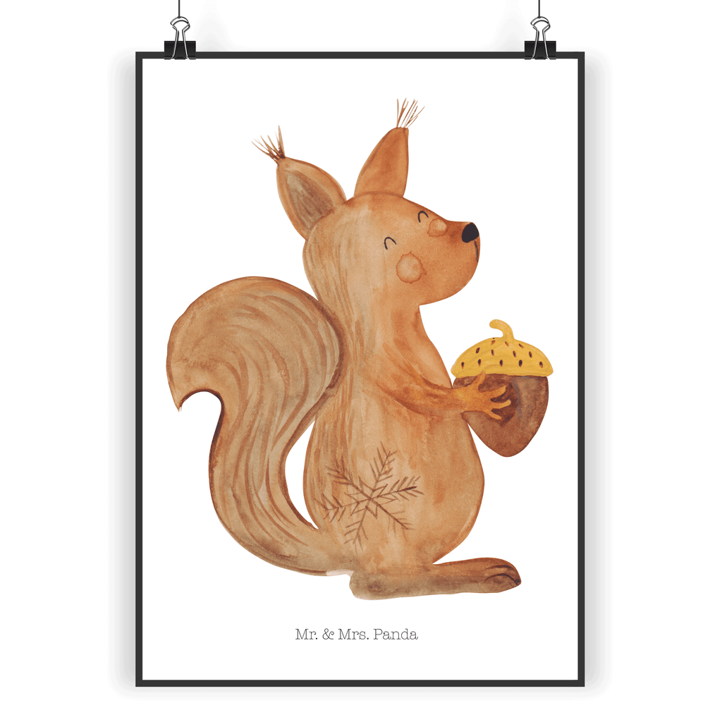 Poster Eichhörnchen Weihnachtszeit Poster, Wandposter, Bild, Wanddeko, Küchenposter, Kinderposter, Wanddeko Bild, Raumdekoration, Wanddekoration, Handgemaltes Poster, Mr. & Mrs. Panda Poster, Designposter, Kunstdruck, Posterdruck, Winter, Weihnachten, Weihnachtsdeko, Nikolaus, Advent, Heiligabend, Wintermotiv, Frohe Weihnachten, Frohes neues Jahr, Guten Rutsch, Weihnachtsmotiv, Weihnachtsgruß, Neujahr, Vogel