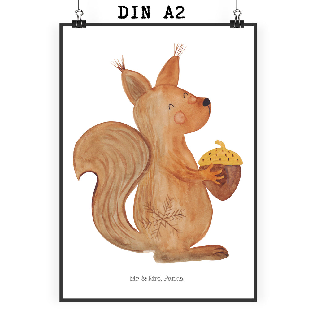 Poster Eichhörnchen Weihnachten Poster, Wandposter, Bild, Wanddeko, Küchenposter, Kinderposter, Wanddeko Bild, Raumdekoration, Wanddekoration, Handgemaltes Poster, Mr. & Mrs. Panda Poster, Designposter, Kunstdruck, Posterdruck, Winter, Weihnachten, Weihnachtsdeko, Nikolaus, Advent, Heiligabend, Wintermotiv, Frohe Weihnachten, Frohes neues Jahr, Guten Rutsch, Weihnachtsmotiv, Weihnachtsgruß, Neujahr, Vogel