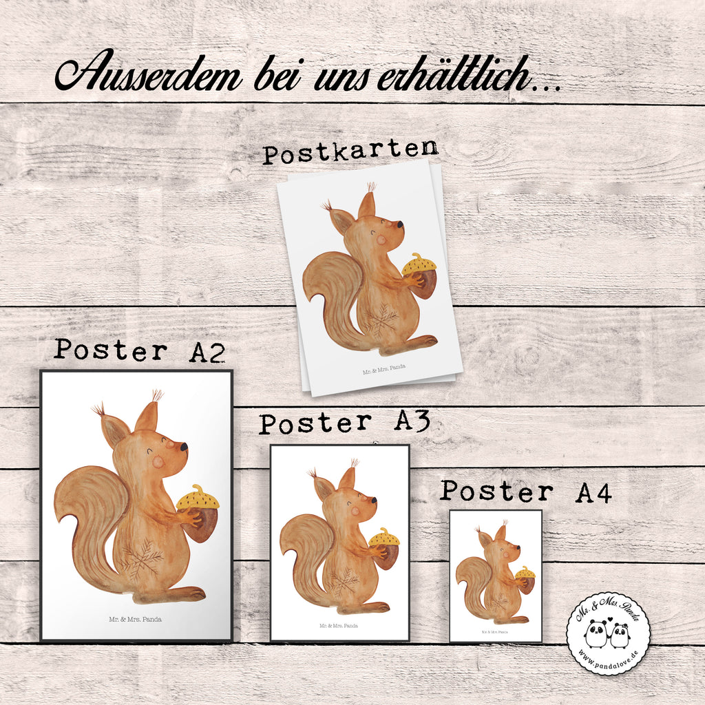 Poster Eichhörnchen Weihnachten Poster, Wandposter, Bild, Wanddeko, Küchenposter, Kinderposter, Wanddeko Bild, Raumdekoration, Wanddekoration, Handgemaltes Poster, Mr. & Mrs. Panda Poster, Designposter, Kunstdruck, Posterdruck, Winter, Weihnachten, Weihnachtsdeko, Nikolaus, Advent, Heiligabend, Wintermotiv, Frohe Weihnachten, Frohes neues Jahr, Guten Rutsch, Weihnachtsmotiv, Weihnachtsgruß, Neujahr, Vogel
