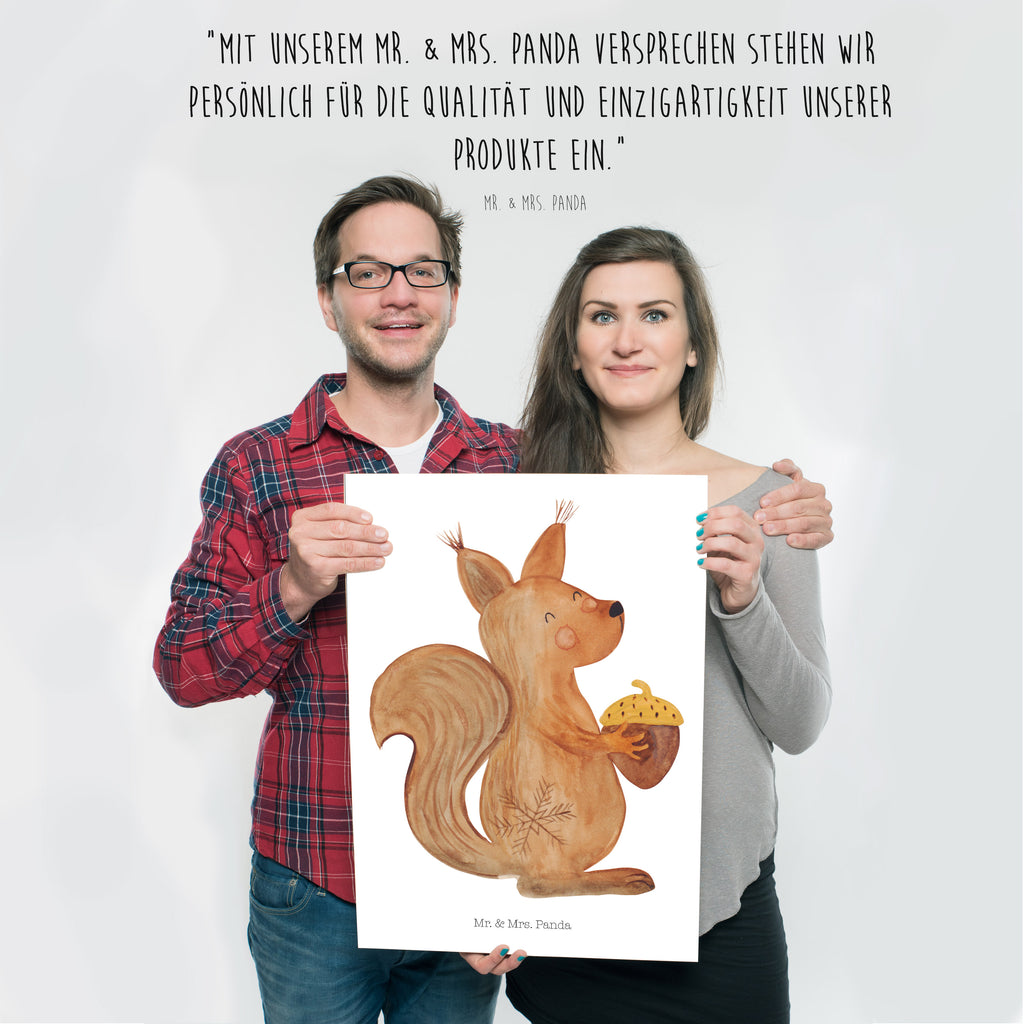 Poster Eichhörnchen Weihnachten Poster, Wandposter, Bild, Wanddeko, Küchenposter, Kinderposter, Wanddeko Bild, Raumdekoration, Wanddekoration, Handgemaltes Poster, Mr. & Mrs. Panda Poster, Designposter, Kunstdruck, Posterdruck, Winter, Weihnachten, Weihnachtsdeko, Nikolaus, Advent, Heiligabend, Wintermotiv, Frohe Weihnachten, Frohes neues Jahr, Guten Rutsch, Weihnachtsmotiv, Weihnachtsgruß, Neujahr, Vogel