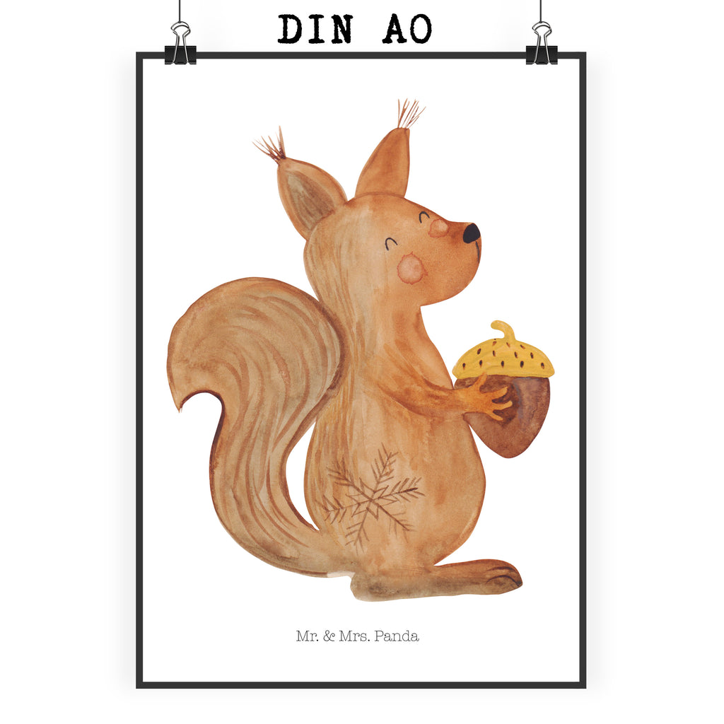 Poster Eichhörnchen Weihnachten Poster, Wandposter, Bild, Wanddeko, Küchenposter, Kinderposter, Wanddeko Bild, Raumdekoration, Wanddekoration, Handgemaltes Poster, Mr. & Mrs. Panda Poster, Designposter, Kunstdruck, Posterdruck, Winter, Weihnachten, Weihnachtsdeko, Nikolaus, Advent, Heiligabend, Wintermotiv, Frohe Weihnachten, Frohes neues Jahr, Guten Rutsch, Weihnachtsmotiv, Weihnachtsgruß, Neujahr, Vogel