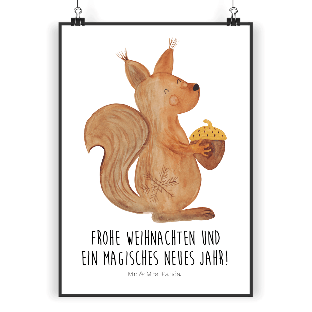Poster Eichhörnchen Weihnachtszeit Poster, Wandposter, Bild, Wanddeko, Küchenposter, Kinderposter, Wanddeko Bild, Raumdekoration, Wanddekoration, Handgemaltes Poster, Mr. & Mrs. Panda Poster, Designposter, Kunstdruck, Posterdruck, Winter, Weihnachten, Weihnachtsdeko, Nikolaus, Advent, Heiligabend, Wintermotiv, Frohe Weihnachten, Frohes neues Jahr, Guten Rutsch, Weihnachtsmotiv, Weihnachtsgruß, Neujahr, Vogel