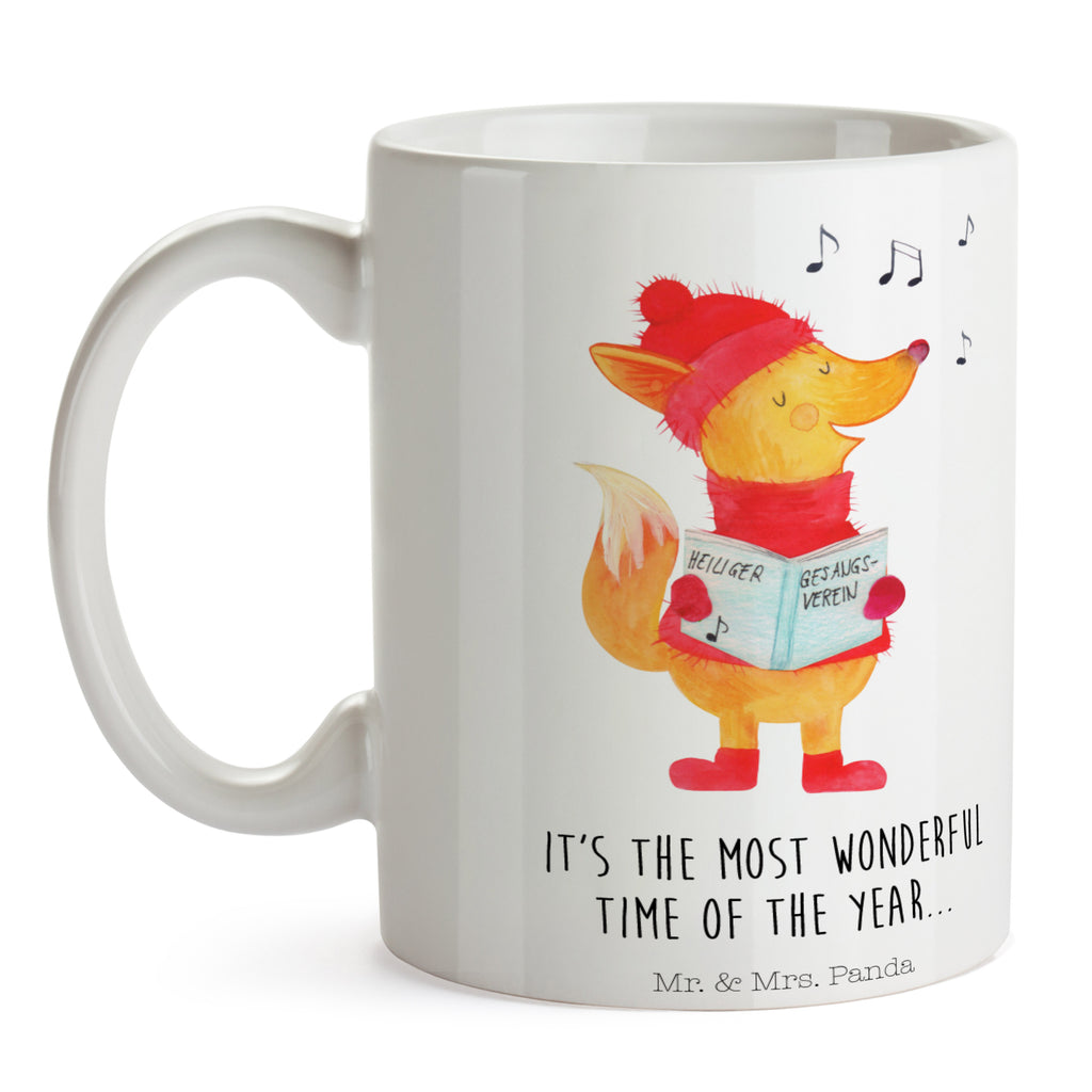 Tasse Fuchs Sänger Fuchs, Füchse, Weihnachten, Heiligabend, Winter, Sänger, Geschenk Sänger, Singen, Weihnachtslieder Becher, Kaffeetasse, Kaffeebecher, Tee, Frühstück, Büro  Winter, Weihnachten, Weihnachtsdeko, Nikolaus, Advent, Heiligabend, Wintermotiv