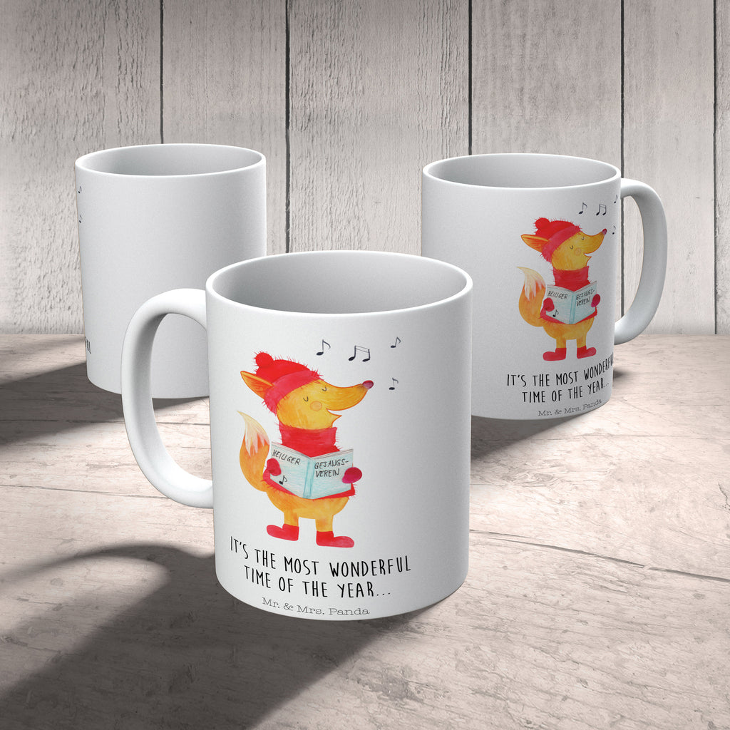 Tasse Fuchs Sänger Fuchs, Füchse, Weihnachten, Heiligabend, Winter, Sänger, Geschenk Sänger, Singen, Weihnachtslieder Becher, Kaffeetasse, Kaffeebecher, Tee, Frühstück, Büro  Winter, Weihnachten, Weihnachtsdeko, Nikolaus, Advent, Heiligabend, Wintermotiv