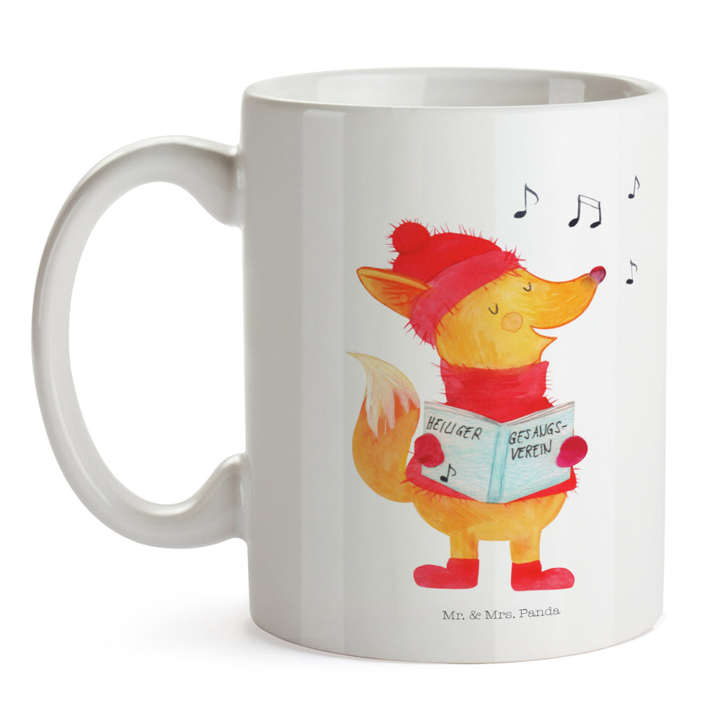 Tasse Fuchs Sänger Fuchs, Füchse, Weihnachten, Heiligabend, Winter, Sänger, Geschenk Sänger, Singen, Weihnachtslieder Becher, Kaffeetasse, Kaffeebecher, Tee, Frühstück, Büro  Winter, Weihnachten, Weihnachtsdeko, Nikolaus, Advent, Heiligabend, Wintermotiv