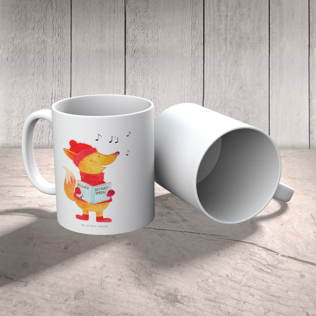 Tasse Fuchs Sänger Fuchs, Füchse, Weihnachten, Heiligabend, Winter, Sänger, Geschenk Sänger, Singen, Weihnachtslieder Becher, Kaffeetasse, Kaffeebecher, Tee, Frühstück, Büro  Winter, Weihnachten, Weihnachtsdeko, Nikolaus, Advent, Heiligabend, Wintermotiv