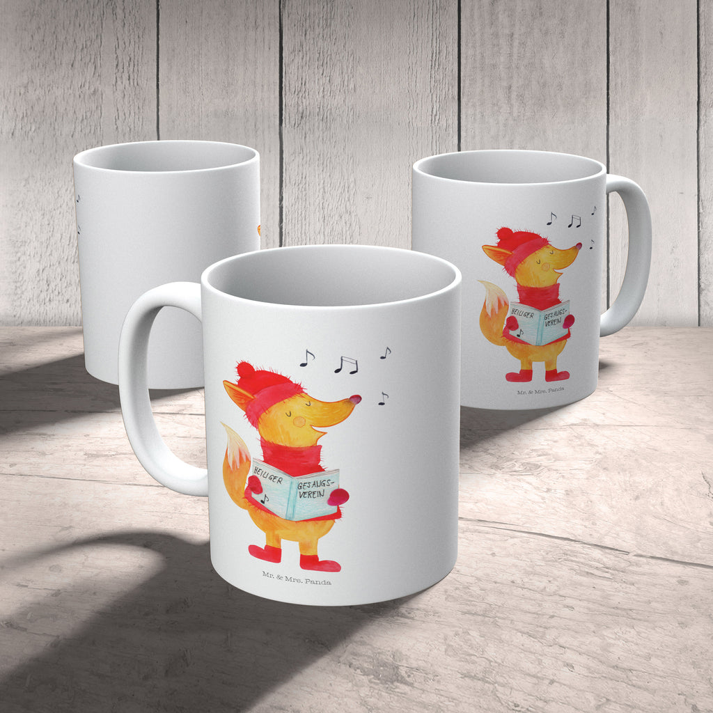 Tasse Fuchs Sänger Fuchs, Füchse, Weihnachten, Heiligabend, Winter, Sänger, Geschenk Sänger, Singen, Weihnachtslieder Becher, Kaffeetasse, Kaffeebecher, Tee, Frühstück, Büro  Winter, Weihnachten, Weihnachtsdeko, Nikolaus, Advent, Heiligabend, Wintermotiv