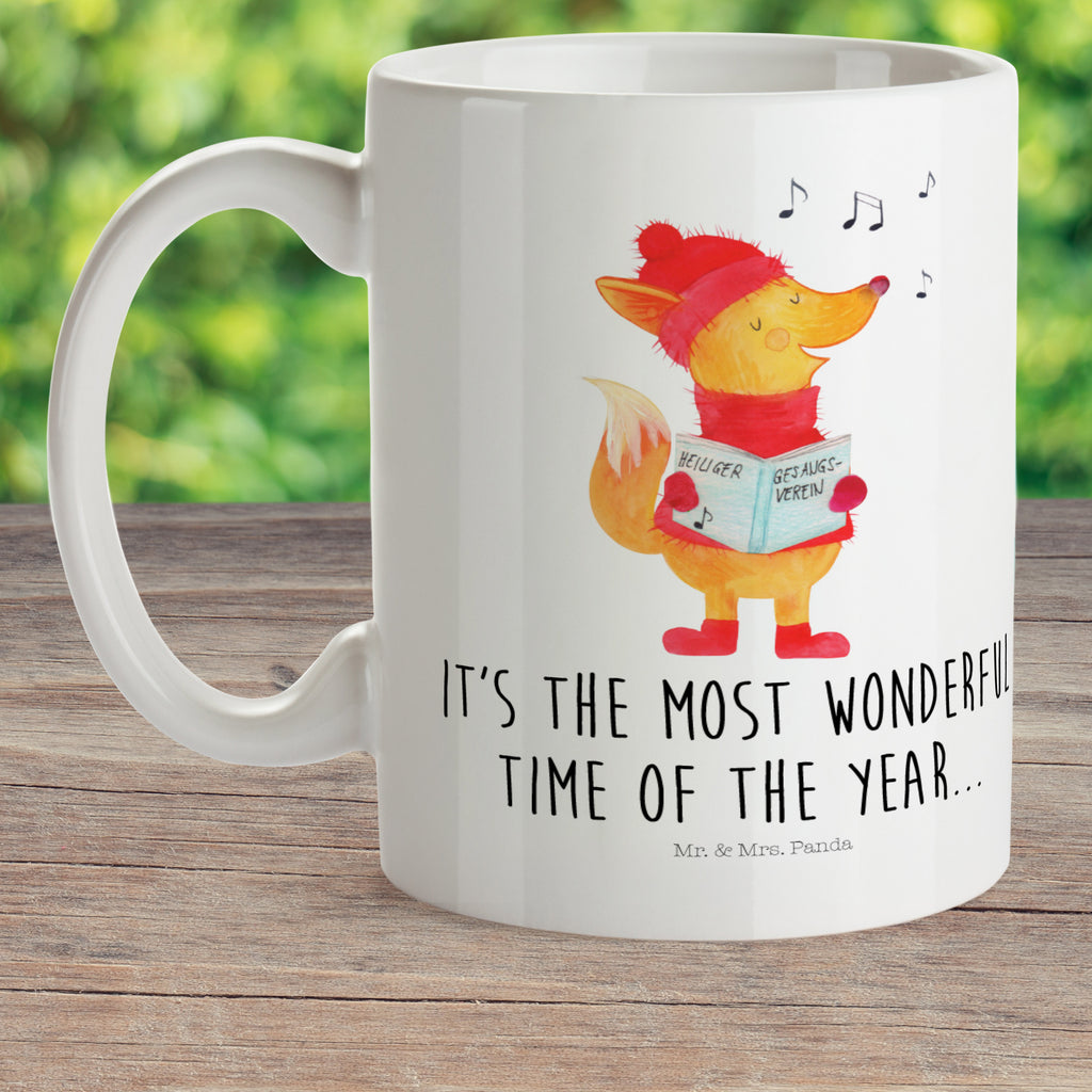 Kindertasse Fuchs Sänger Kunststoff Tasse, Kindergarten, Tasse, Trinkbecher, Camping Becher, Kaffeetasse, Kunststoffbecher, Kindergartenbecher, Outdoorgeschirr, Kunststoffgeschirr, Reisebecher, Reisetasse, Kinderbecher, Winter, Weihnachten, Weihnachtsdeko, Nikolaus, Advent, Heiligabend, Wintermotiv, Fuchs, Füchse, Sänger, Geschenk Sänger, Singen, Weihnachtslieder