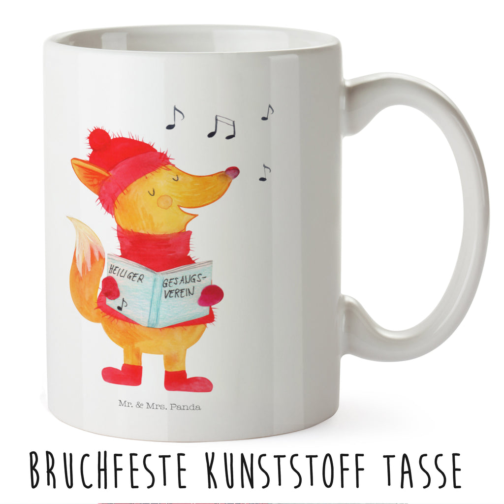 Kindertasse Fuchs Sänger Kunststoff Tasse, Kindergarten, Tasse, Trinkbecher, Camping Becher, Kaffeetasse, Kunststoffbecher, Kindergartenbecher, Outdoorgeschirr, Kunststoffgeschirr, Reisebecher, Reisetasse, Kinderbecher, Winter, Weihnachten, Weihnachtsdeko, Nikolaus, Advent, Heiligabend, Wintermotiv, Fuchs, Füchse, Sänger, Geschenk Sänger, Singen, Weihnachtslieder