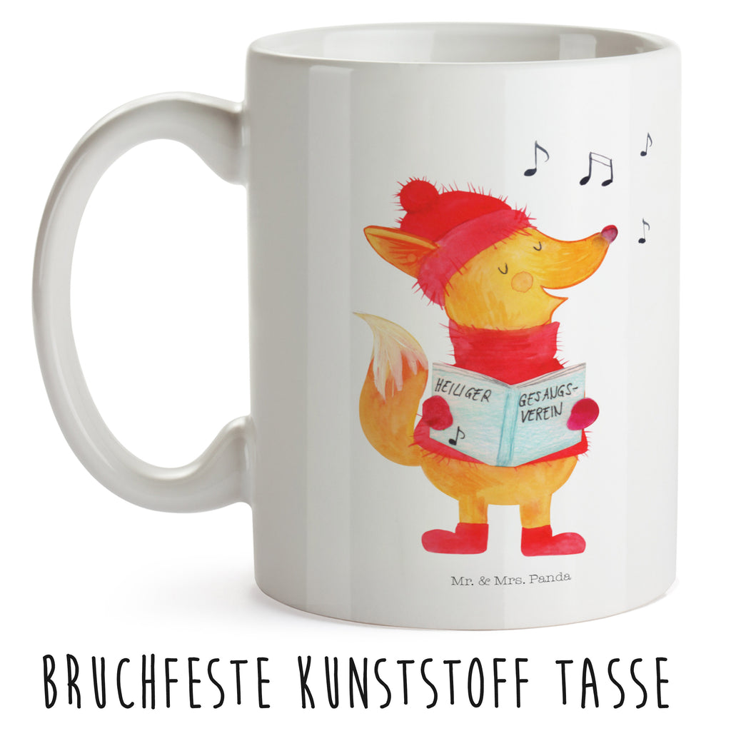Kindertasse Fuchs Sänger Kunststoff Tasse, Kindergarten, Tasse, Trinkbecher, Camping Becher, Kaffeetasse, Kunststoffbecher, Kindergartenbecher, Outdoorgeschirr, Kunststoffgeschirr, Reisebecher, Reisetasse, Kinderbecher, Winter, Weihnachten, Weihnachtsdeko, Nikolaus, Advent, Heiligabend, Wintermotiv, Fuchs, Füchse, Sänger, Geschenk Sänger, Singen, Weihnachtslieder