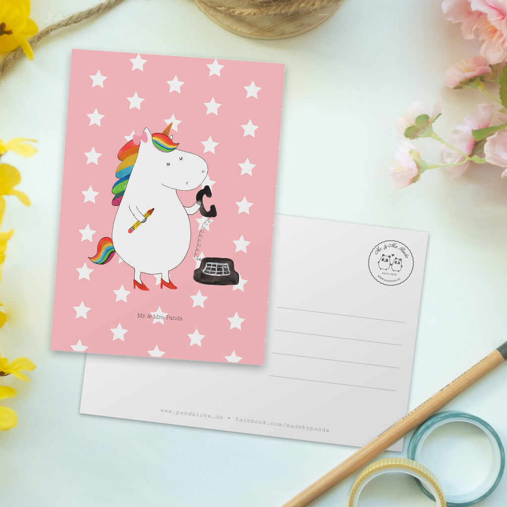 Postkarte Einhorn Sekretärin Geschenkkarte, Grußkarte, Karte, Einladung, Ansichtskarte, Geburtstagskarte, Einladungskarte, Einhorn, Einhörner, Einhorn Deko, Pegasus, Unicorn, Sekretärin, Büro, Rechtsanwältin, Rechtsanwaltsgehilfin, Steuerbüro, Steuerkanzlei, Bürokraft, Bürohilfe