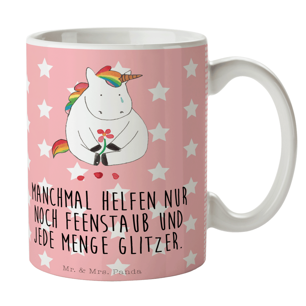 Tasse Einhorn Traurig Einhorn, Einhörner, Glitzer, Trösten. Freundschaft, Freunde, Liebe, Trauer, Grußkarte, Blume  Becher, Kaffeetasse, Kaffeebecher, Tee, Frühstück, Büro  Einhorn, Einhörner, Einhorn Deko, Pegasus, Unicorn