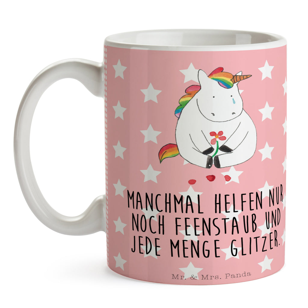 Tasse Einhorn Traurig Einhorn, Einhörner, Glitzer, Trösten. Freundschaft, Freunde, Liebe, Trauer, Grußkarte, Blume  Becher, Kaffeetasse, Kaffeebecher, Tee, Frühstück, Büro  Einhorn, Einhörner, Einhorn Deko, Pegasus, Unicorn