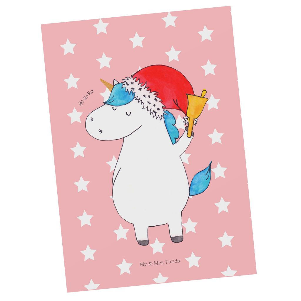 Postkarte Einhorn Weihnachtsmann Geschenkkarte, Grußkarte, Karte, Einladung, Ansichtskarte, Geburtstagskarte, Einladungskarte, Dankeskarte, Einhorn, Einhörner, Einhorn Deko, Pegasus, Unicorn, Gin, Schokolade, Schoki, Weihnachten, Weihnachtsmann, Nikolaus, Wunschzettel, Wunschliste, Feenstaub