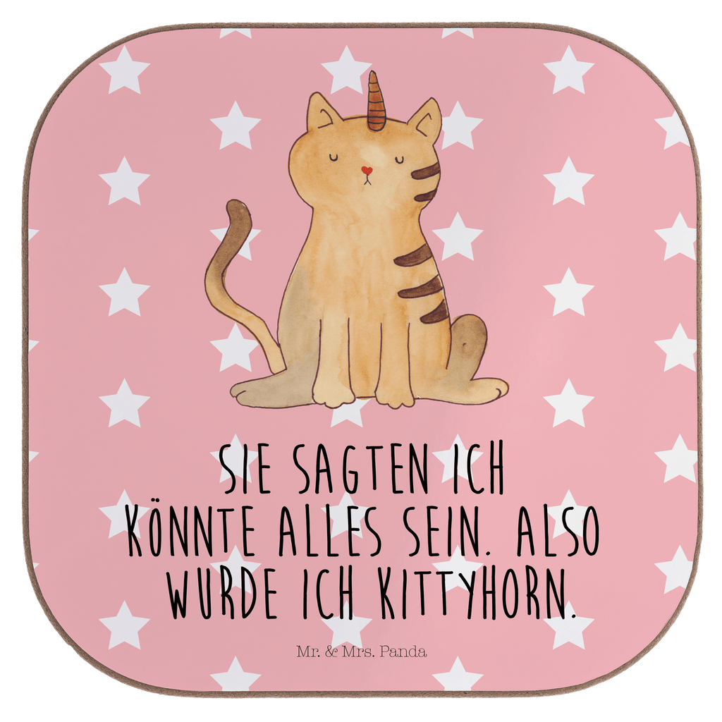 Quadratische Untersetzer Einhorn Katze Bierdeckel, Glasuntersetzer, Untersetzer Gläser, Getränkeuntersetzer, Einhorn, Einhörner, Einhorn Deko, Pegasus, Unicorn, Katzer, Mieze, Regenbogen, Glitzer, Einhornpower, Erwachsenwerden, Katze, Katzenhorn, Einhornkatze, Kittyhorn
