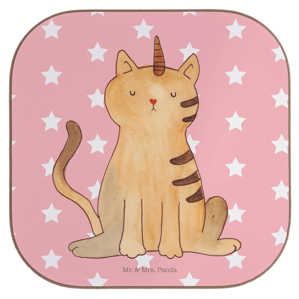 Quadratische Untersetzer Einhorn Katze Bierdeckel, Glasuntersetzer, Untersetzer Gläser, Getränkeuntersetzer, Einhorn, Einhörner, Einhorn Deko, Pegasus, Unicorn, Katzer, Mieze, Regenbogen, Glitzer, Einhornpower, Erwachsenwerden, Katze, Katzenhorn, Einhornkatze, Kittyhorn
