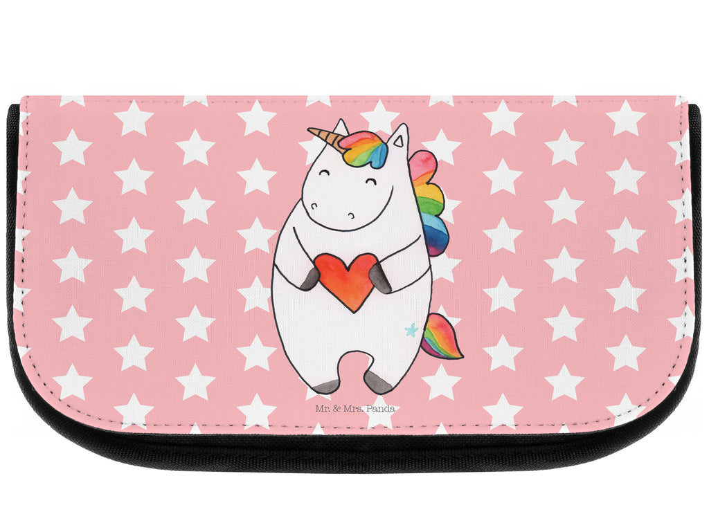 Kosmetiktasche Einhorn Herz Kosmetikbeutel, Kulturtasche, Kulturbeutel, Schminktasche, Make-Up Tasche, Einhorn, Einhörner, Einhorn Deko, Pegasus, Unicorn, Herz, schlimm, böse, witzig, lustig, Freundin, anders, bunt