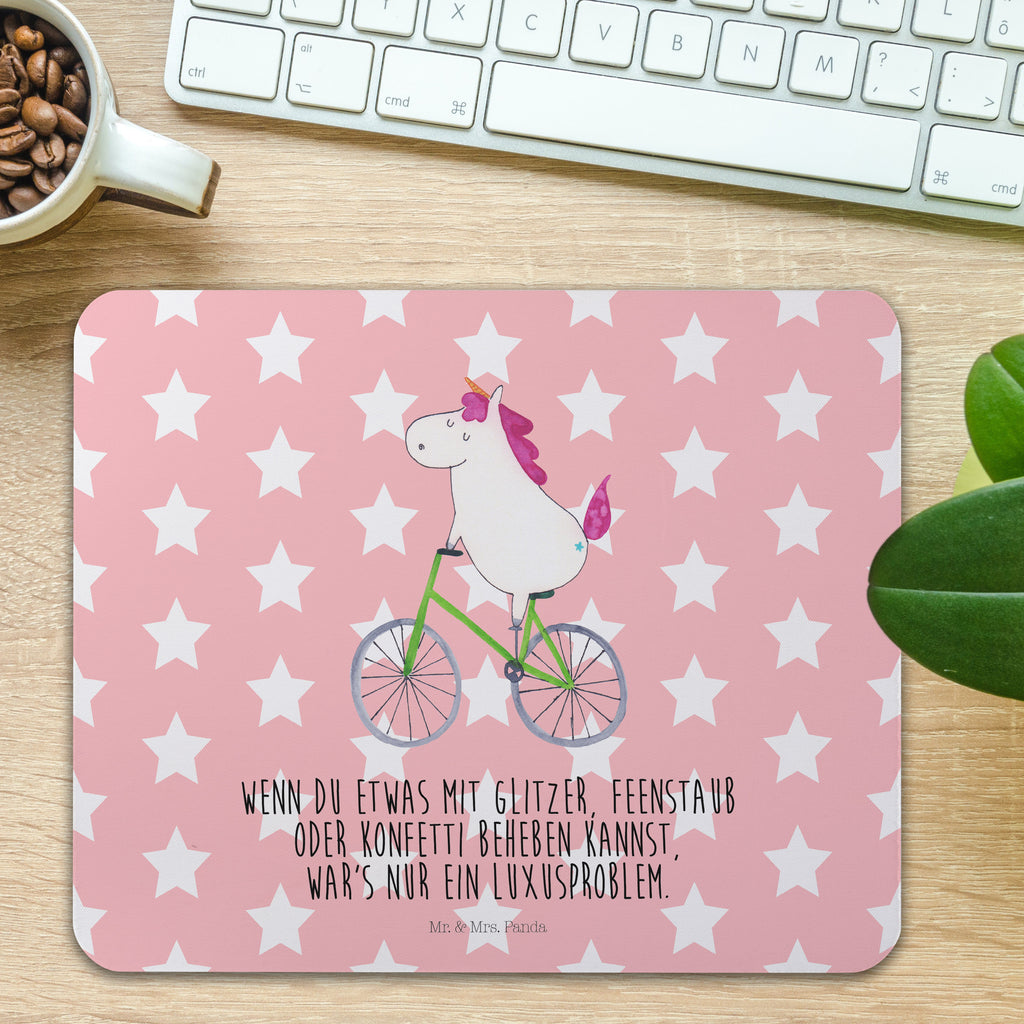 Mauspad Einhorn Radfahrer Mousepad, Computer zubehör, Büroausstattung, PC Zubehör, Arbeitszimmer, Mauspad, Einzigartiges Mauspad, Designer Mauspad, Einhorn, Einhörner, Einhorn Deko, Pegasus, Unicorn, Radfahren, Radfahrer, Rad, Bike, Feenstaub, Konfetti, Luxusproblem, Kummer, Liebeskummer